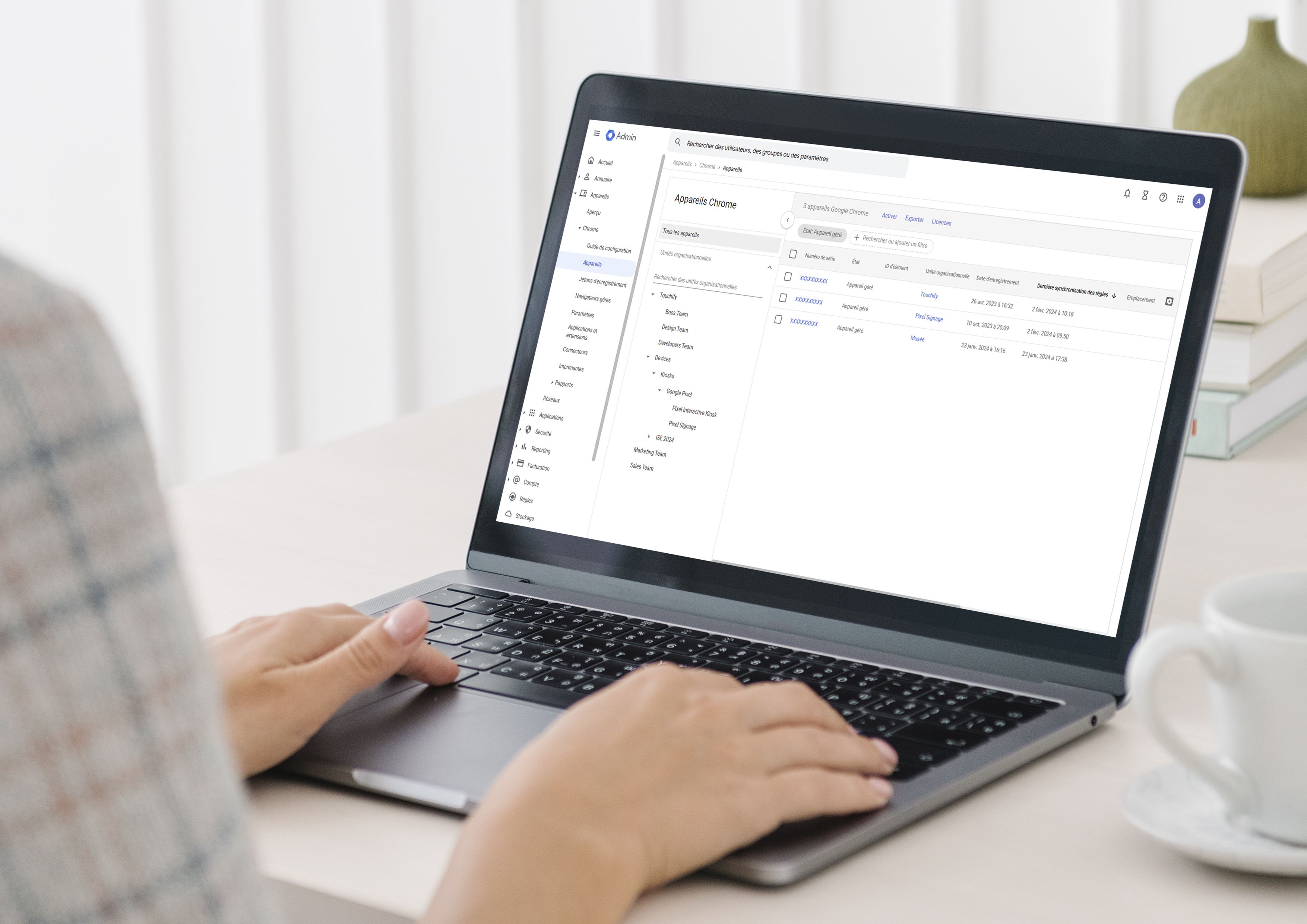 Google ChromeOS administration console