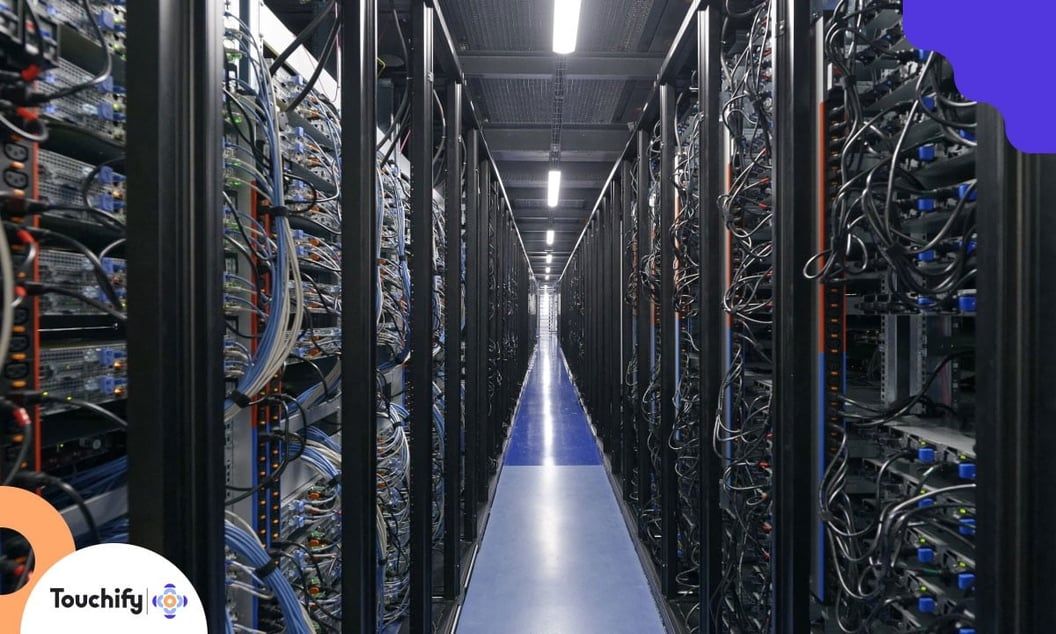 Photo of the Scaleway DC4 data centre hosting some of Touchify’s services