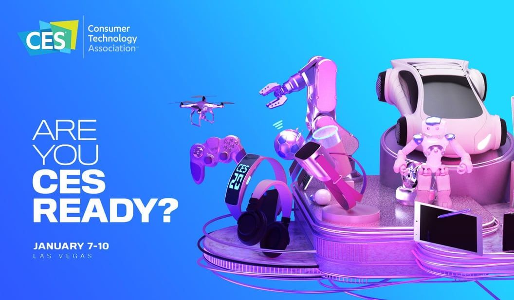 Banner of CES 2020 in Las Vegas